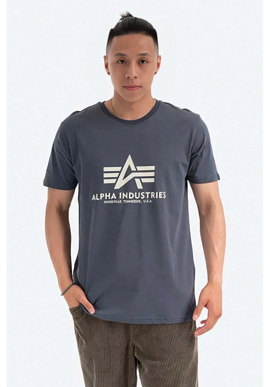 obrazek 1 Alpha Industries t-shirt bawełniany kolor szary z nadrukiem 100501.136-GRAFITOWY