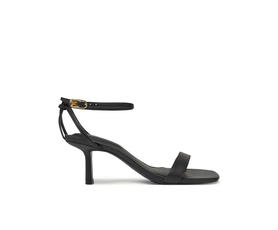 obrazek 1 Tommy Hilfiger Sandały Leather Knots Kitten Sandal FW0FW08424 Czarny