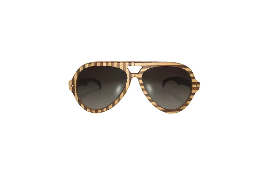 obrazek 1 Retro, damskie pilotki z drewna - Legno Light