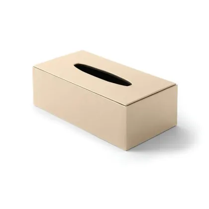 Picture Luxurious tissue holder made of bonded leather
