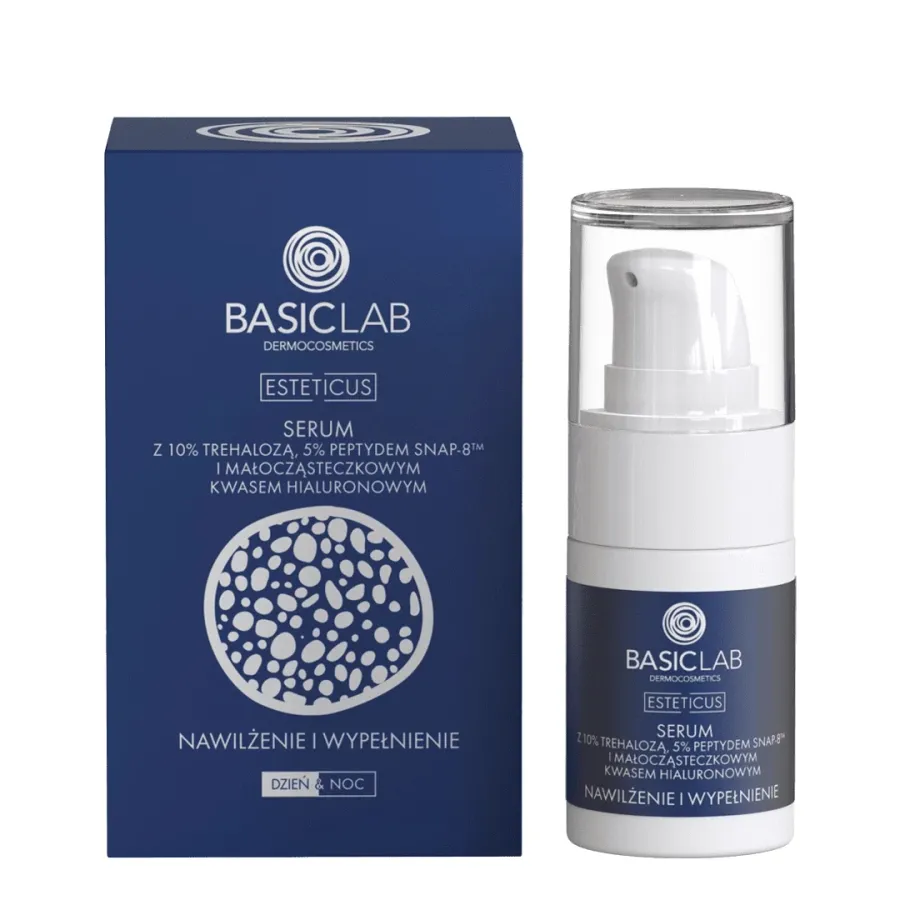 obrazek 1 BasicLab Esteticus Aktywne serum 10% trehaloza, 5% peptyd Snap-8, 15 ml 15 ml Basiclab Dermocosmetics