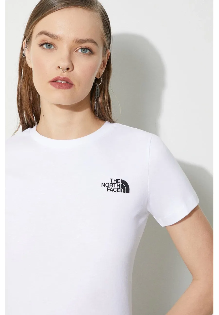 obrazek 1 The North Face t-shirt bawełniany W S/S Redbox Slim Tee damski kolor biały NF0A87NMFN41