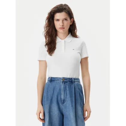 Zdjęcie Tommy Jeans Polo Essential DW0DW20160 Biały Slim Fit