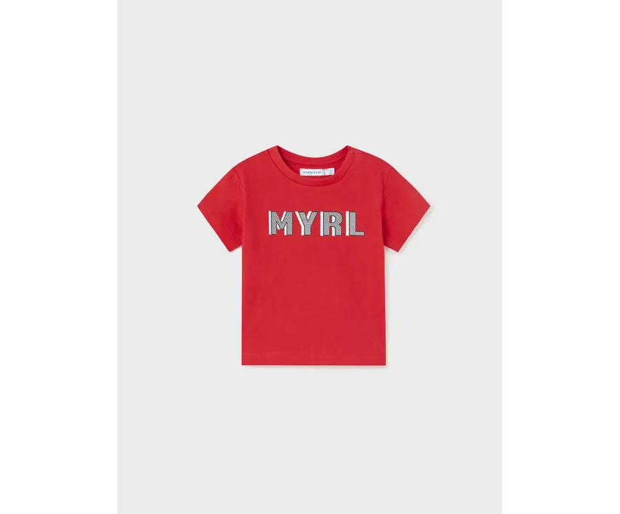 obrazek 1 Mayoral T-Shirt 106 Czerwony Regular Fit