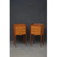 Picture An attractive pair of antique bedside tables