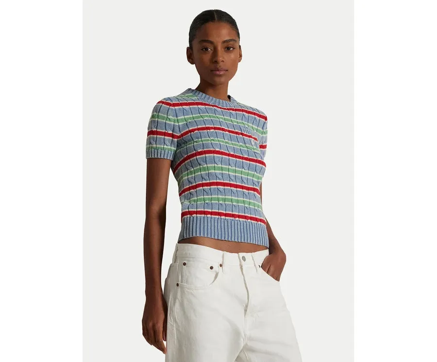 obrazek 1 Polo Ralph Lauren Sweter 211965755001 Niebieski Slim Fit