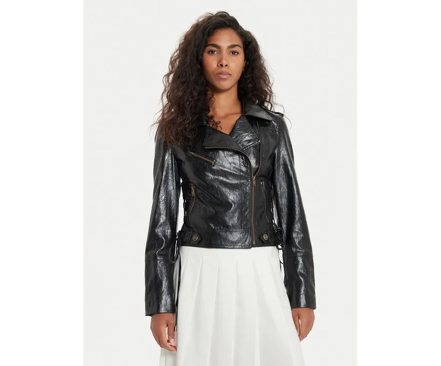 obrazek 1 TWINSET Kurtka z imitacji skóry 241TP2300 Czarny Slim Fit