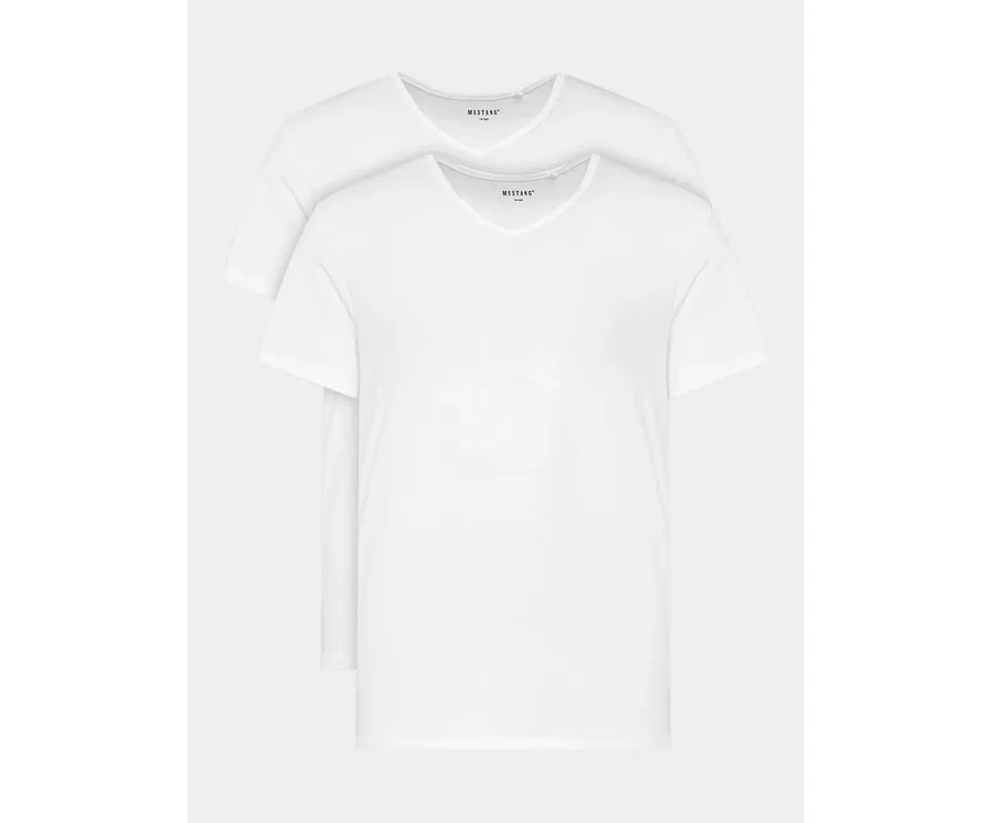 obrazek 1 Mustang Komplet 2 t-shirtów 1014664 Biały Regular Fit