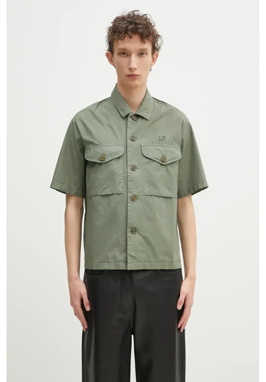 obrazek 1 C.P. Company koszula bawełniana męska kolor zielony relaxed 18CMSH236A005328G