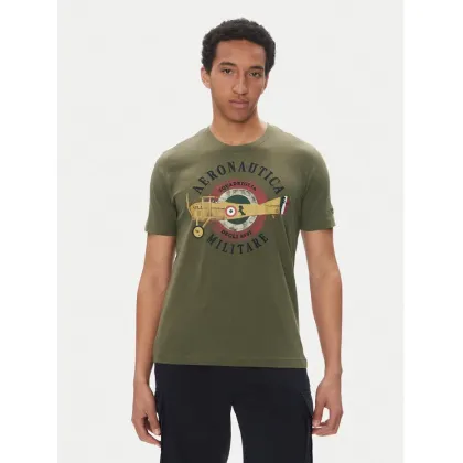 Zdjęcie Aeronautica Militare T-Shirt 251TS2414J641 Khaki Regular Fit