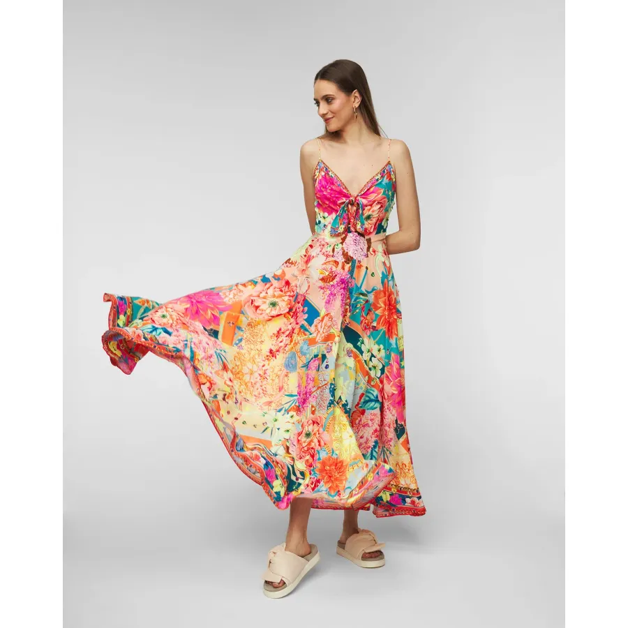 obrazek 1 Sukienka Jedwabna Camilla Long Dress W/ Tie Front