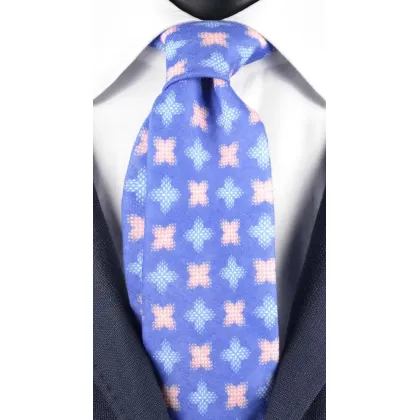 Zdjęcie Pastelowy krawat z lnu dla mężczyzn