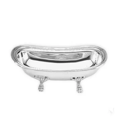 Picture Stylish oval silver toothpick container - Zaramella Argenti