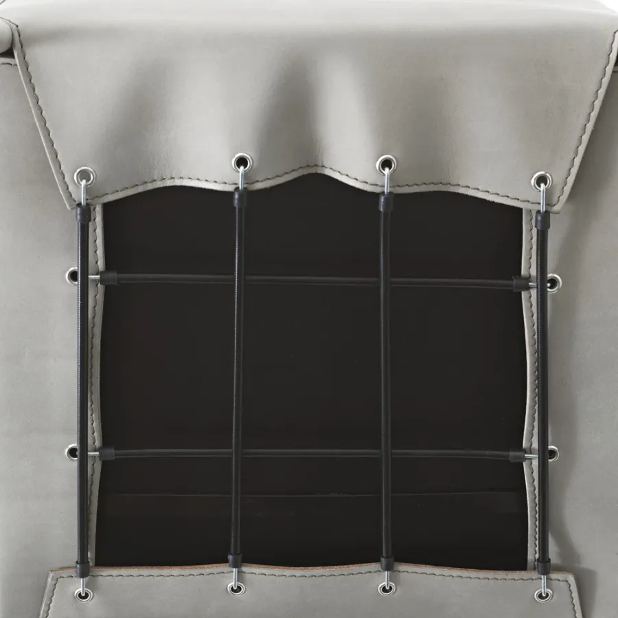 obrazek 4 Minimalistyczne krzesło ze stalową ramą, tapicerowane skórą - Dress - Colico