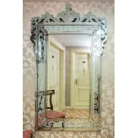 Picture A unique, hand-engraved Murano Venetian mirror