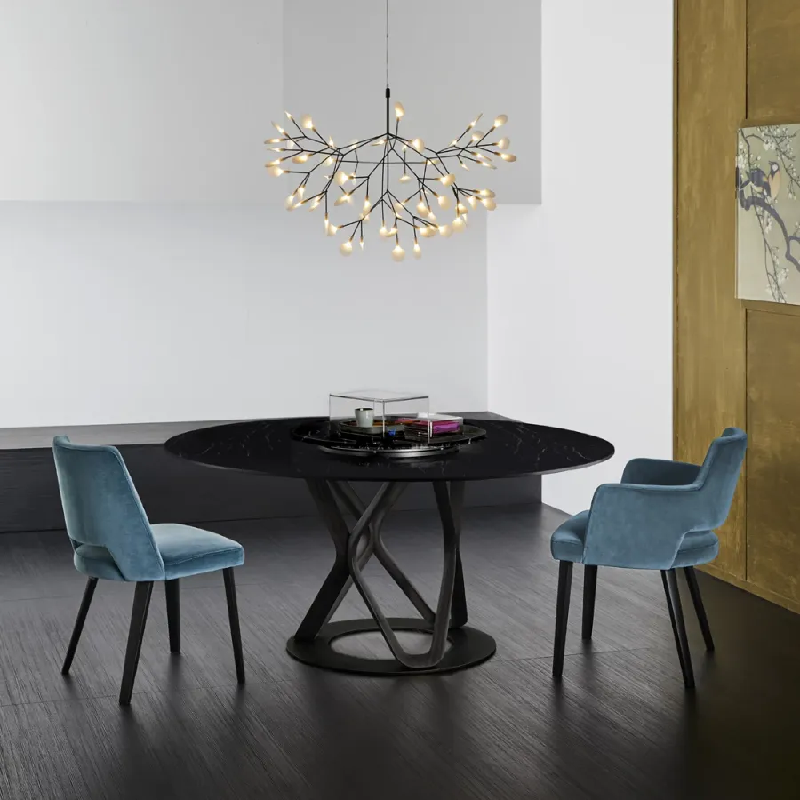 obrazek 4 Designerskie krzesło dębowe obite tkaniną/ekoskórą/skórą - Grace - Colico