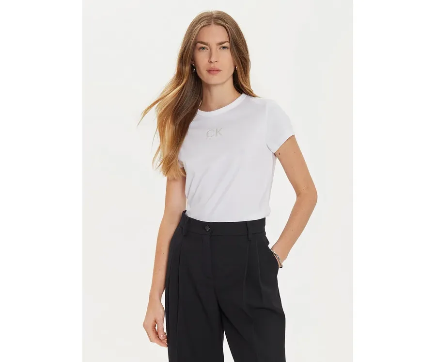 obrazek 1 Calvin Klein T-Shirt K20K207974 Biały Regular Fit