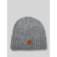 Zdjęcie Czapka beanie z mieszanki wiskozy z naszywką z logo