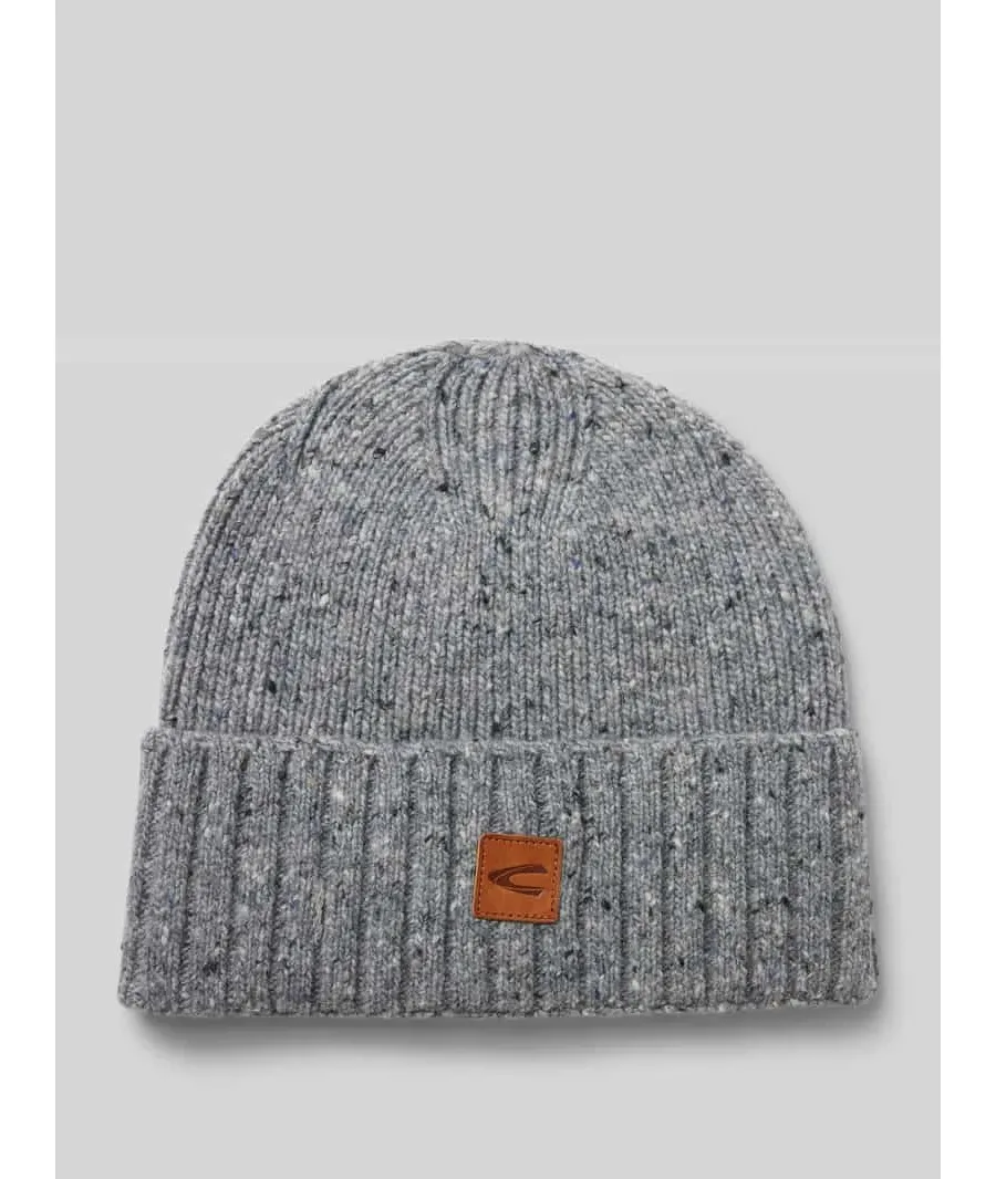 obrazek 1 Czapka beanie z mieszanki wiskozy z naszywką z logo