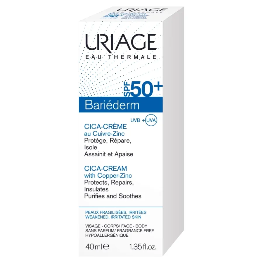 obrazek 1 Uriage Bariederm Cica Krem regenerujący SPF50+ 40 ml
