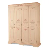 Picture A unique Italian four-door wardrobe made of solid wood in the Provençal style