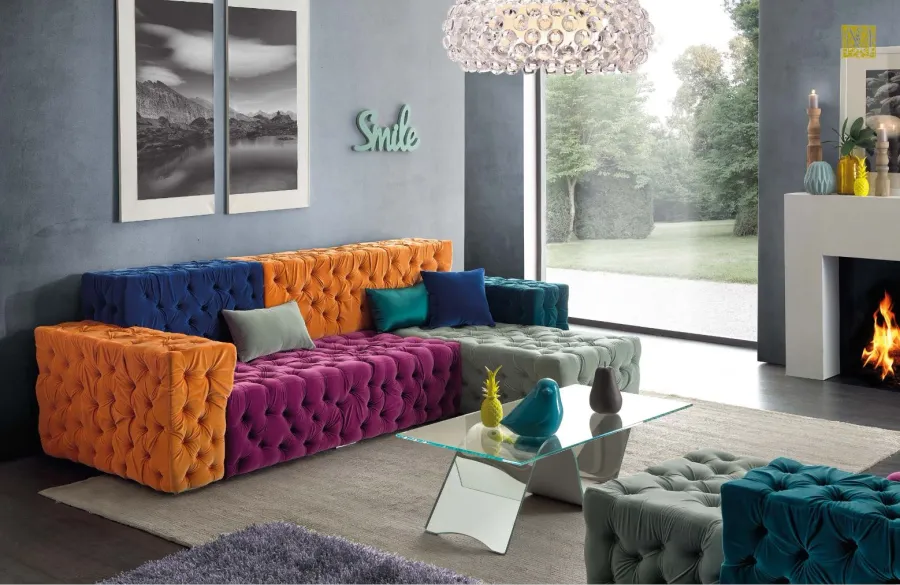 obrazek 1 Kolorowa sofa, narożnik Titanic do stylowych pomieszczeń