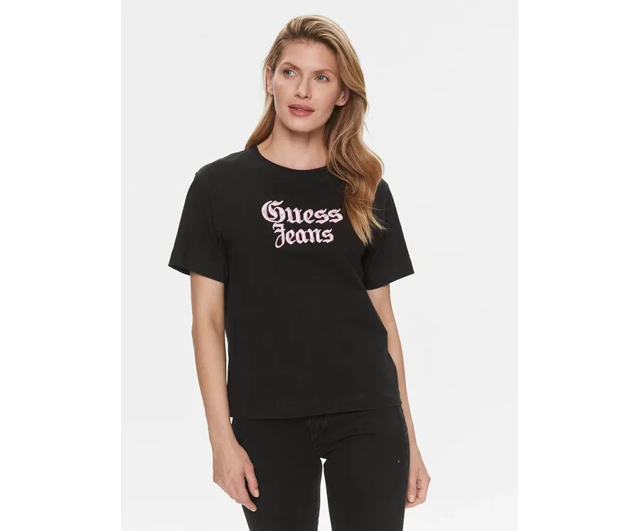 obrazek 1 Guess T-Shirt Gothic W4RI49 K6XN4 Czarny Regular Fit