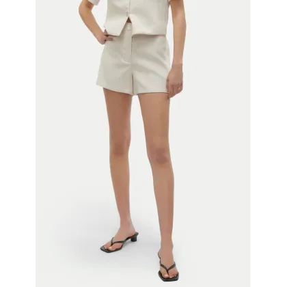 Zdjęcie Vero Moda Szorty materiałowe Florence 10306692 Écru Regular Fit