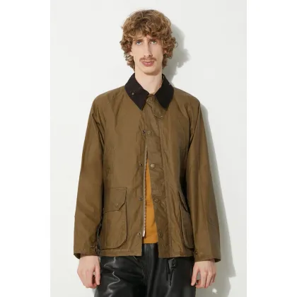 Zdjęcie Barbour kurtka Wax Deck Jacket męska kolor zielony przejściowa MWX2280