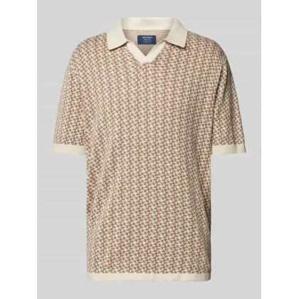 Zdjęcie Koszulka polo z prążkowanymi wykończeniami