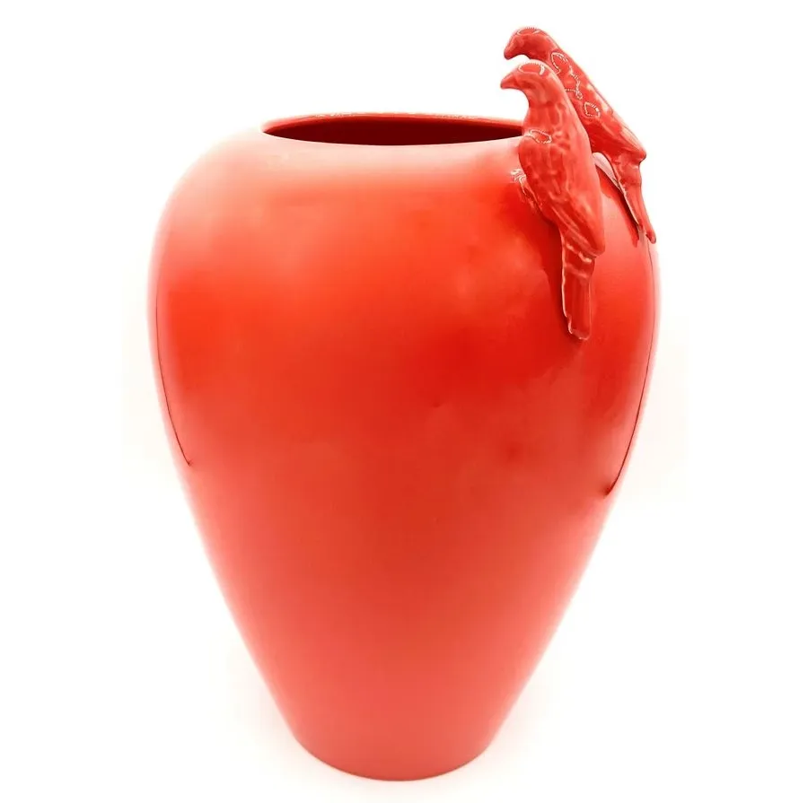 obrazek 1 Fenomenalny wazon ceramiczny z papugami