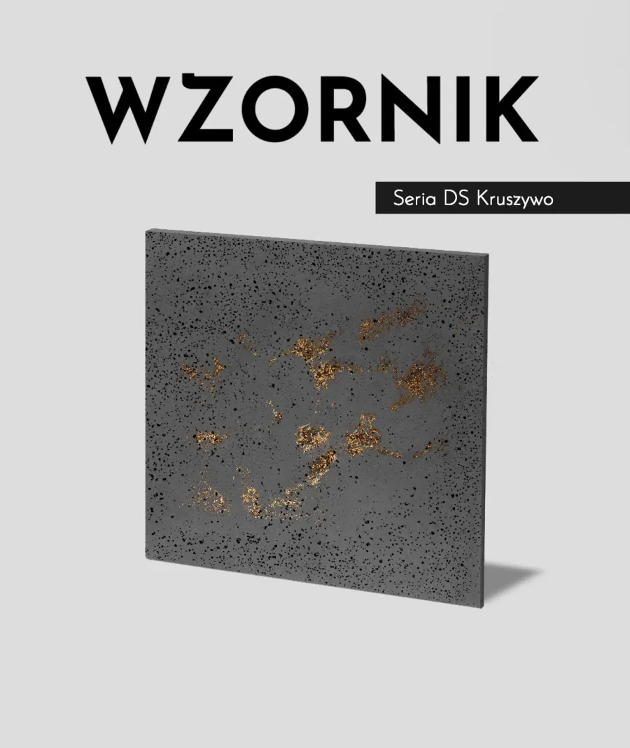 obrazek 1 Wzornik DS - (antracyt złote kruszywo, duża porowatość) - beton architektoniczny