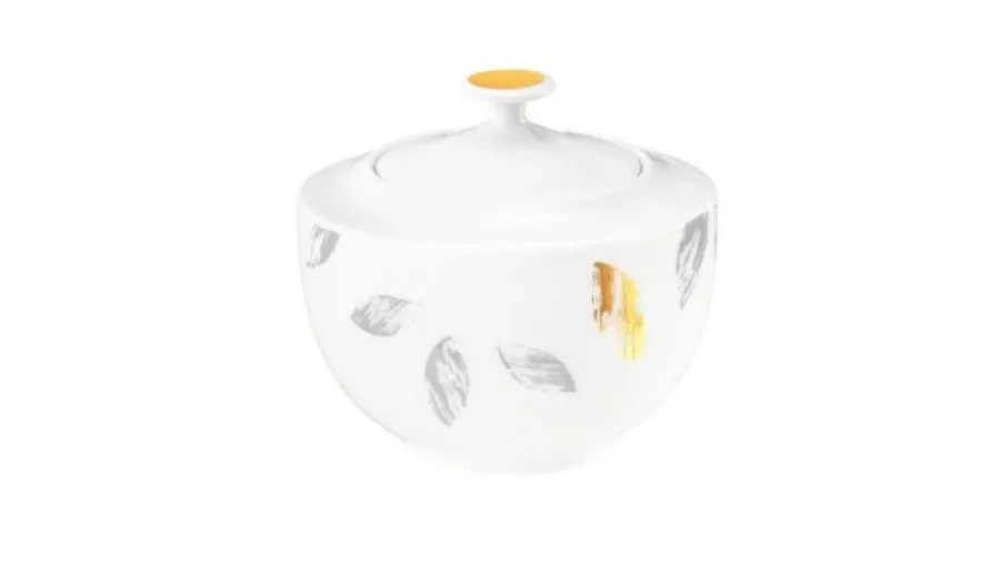 obrazek 1 Luksusowa porcelanowa cukiernica o szaro złotym zdobieniu – Tettau