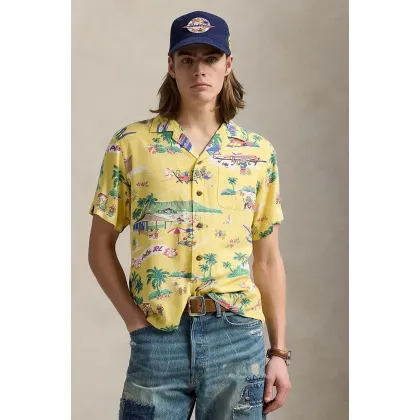 Zdjęcie Polo Ralph Lauren koszula męska kolor żółty regular 710964796