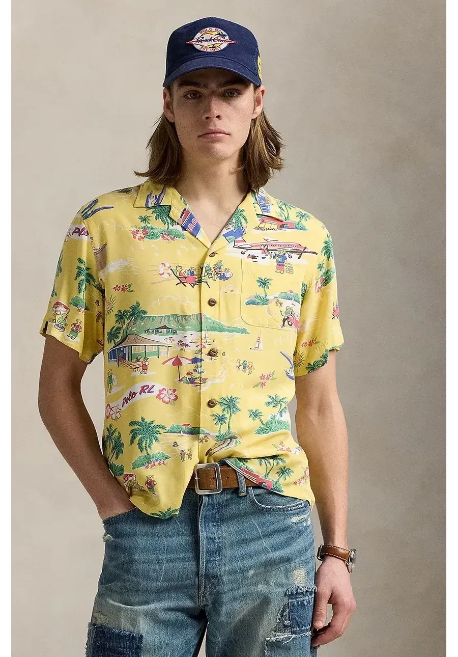obrazek 1 Polo Ralph Lauren koszula męska kolor żółty regular 710964796
