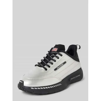 Zdjęcie Sneakersy skórzane z efektem metalicznym