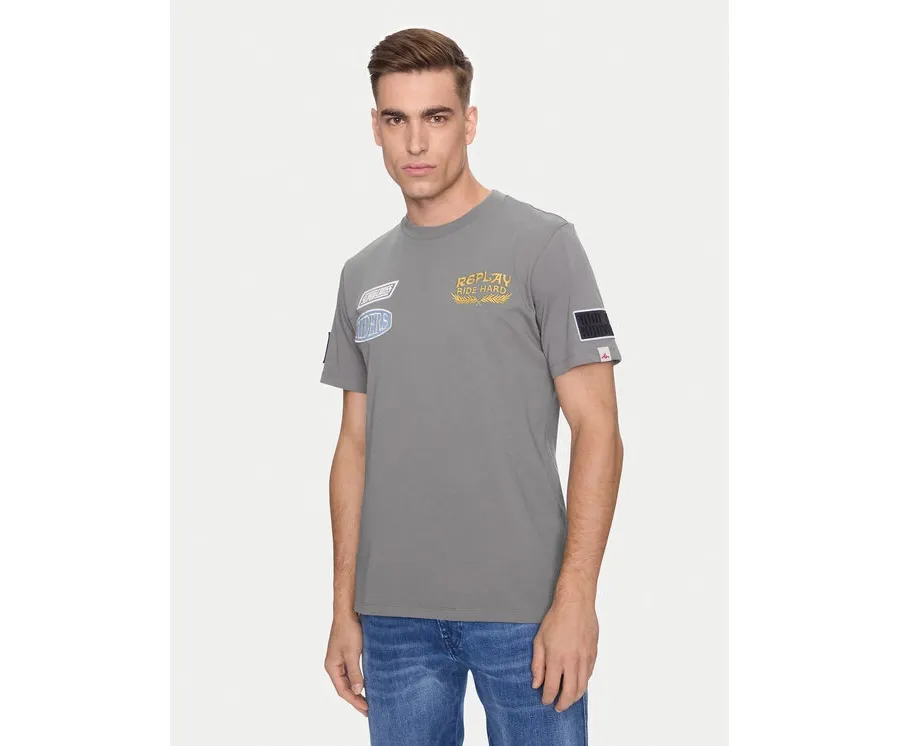 obrazek 1 Replay T-Shirt M6928 .000.23608P Szary Regular Fit REPLAY