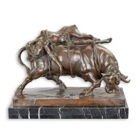 Picture Exclusive bronze sculpture of Europe and a bull