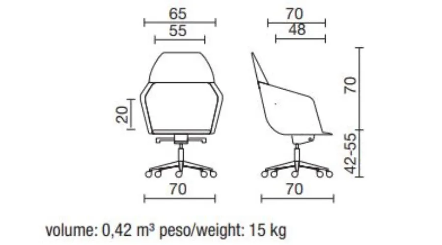 obrazek 2 Ekskluzywne krzesło Soul z wysokim oparciem