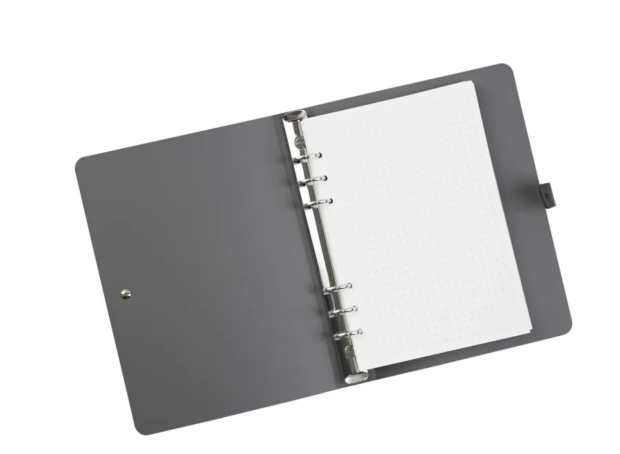 obrazek 3 Wyjątkowy skórzany segregator na dokumenty 16,5х25 cm w kolorze czarnym