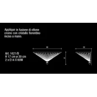 Picture Stylish ceiling lamp made of Italian hand-cut crystal - Il Paralume Marina