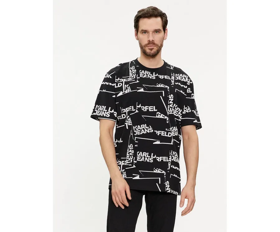 obrazek 1 Karl Lagerfeld Jeans T-Shirt 240D1709 Czarny Relaxed Fit