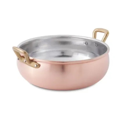 Zdjęcie Garnek do fasoli wykonany z gładkiej miedzi ocynkowanej ø 24 cm - Cu Artigiana