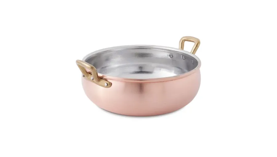 obrazek 1 Garnek do fasoli wykonany z gładkiej miedzi ocynkowanej ø 24 cm - Cu Artigiana