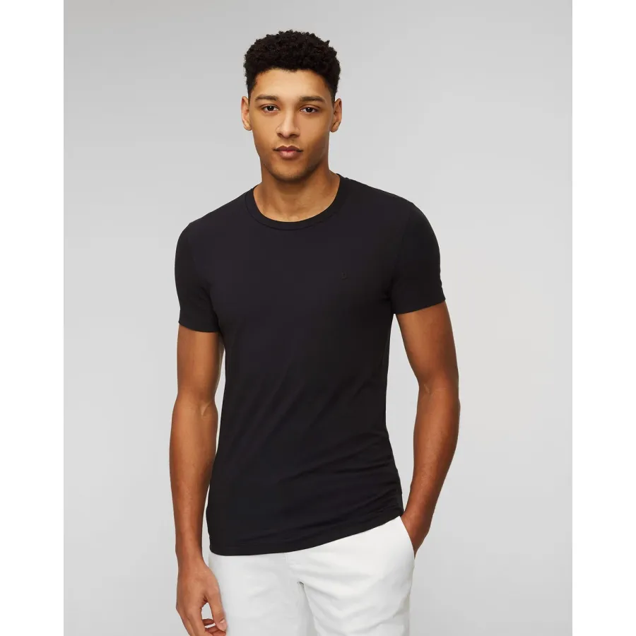 obrazek 1 Czarny T-shirt Męski Dondup