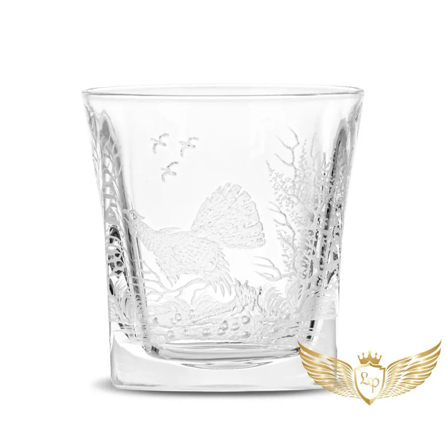 obrazek 7 Elegancka grawerowana karafka ze szklankami do whisky - upominek dla myśliwego