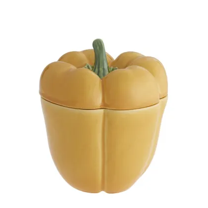 Picture Decorative pottery container made of peppers - Bordallo Pinheiro