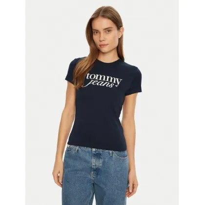 Zdjęcie Tommy Jeans T-Shirt Essential DW0DW19447 Granatowy Slim Fit