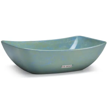 Zdjęcie Elitarna umywalka 50 cm VIRGO BASIC – GRANITE, niebieski i zielony, lakier półmatowy