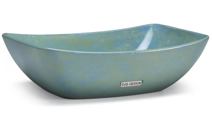 obrazek 1 Elitarna umywalka 50 cm VIRGO BASIC – GRANITE, niebieski i zielony, lakier półmatowy